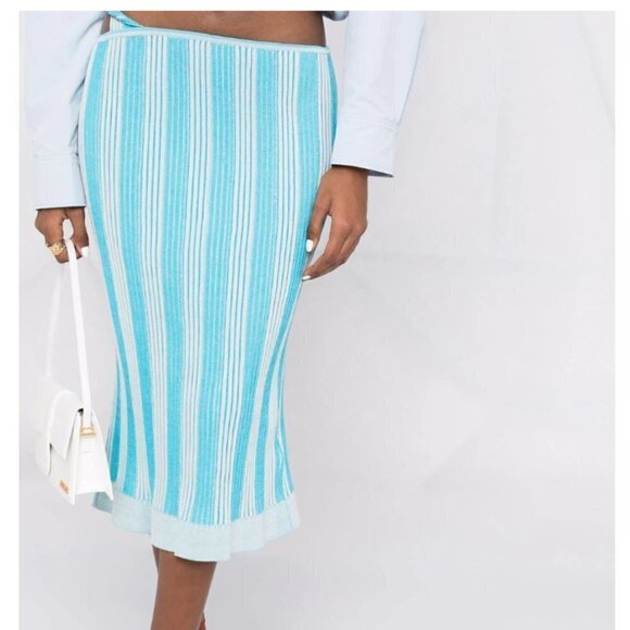 Jacquemus Vertical Stripe Patter Knitted Skirt Size 42 US L - Picture 4 of 13